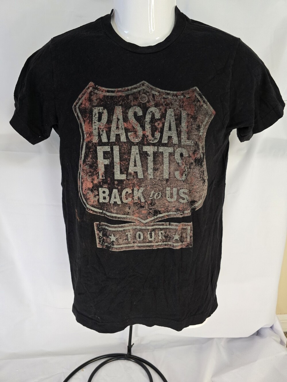 Rascal Flatts 2018 Back To US Tour Shirt Black Country Band Graphic Tee Small